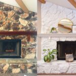 What can I do with an outdated stone fireplace